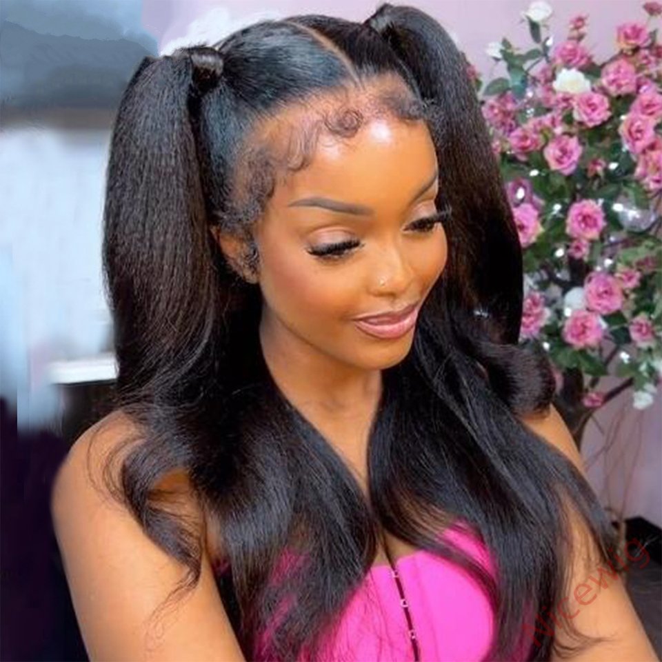Glueless 200% density Yaki Brazilian Straight Wig