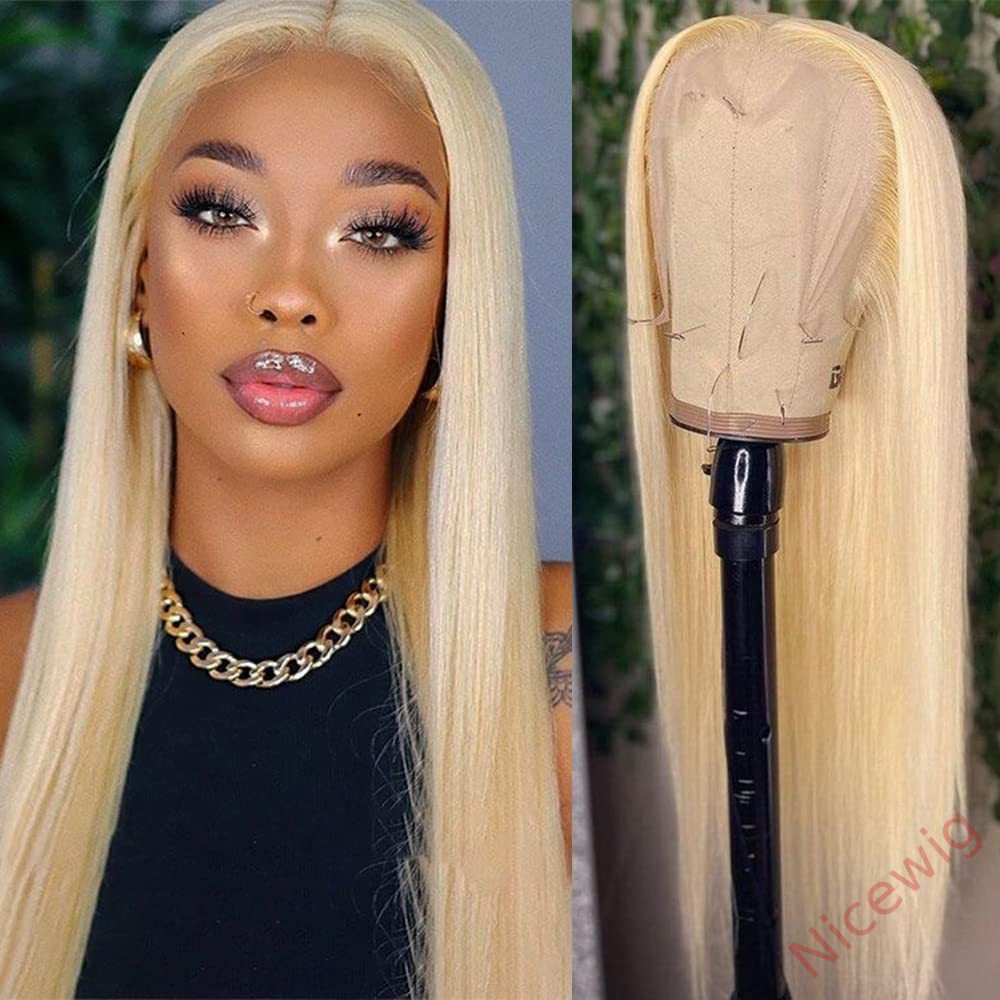 Clearance-Glueless Silk 613 Blonde Straight Wigs