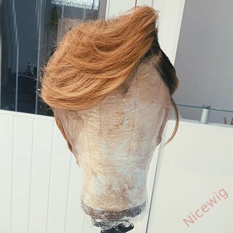Best Design Gold Short Layered Pixed Cut Straight Wig