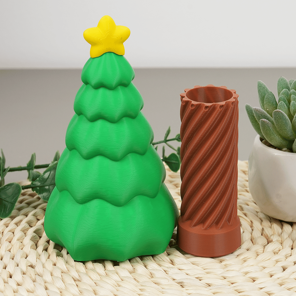 🎄3D Printed Christmas Tree Stack-Spiral Creative Stress Relief Toy Storage Ornaments
