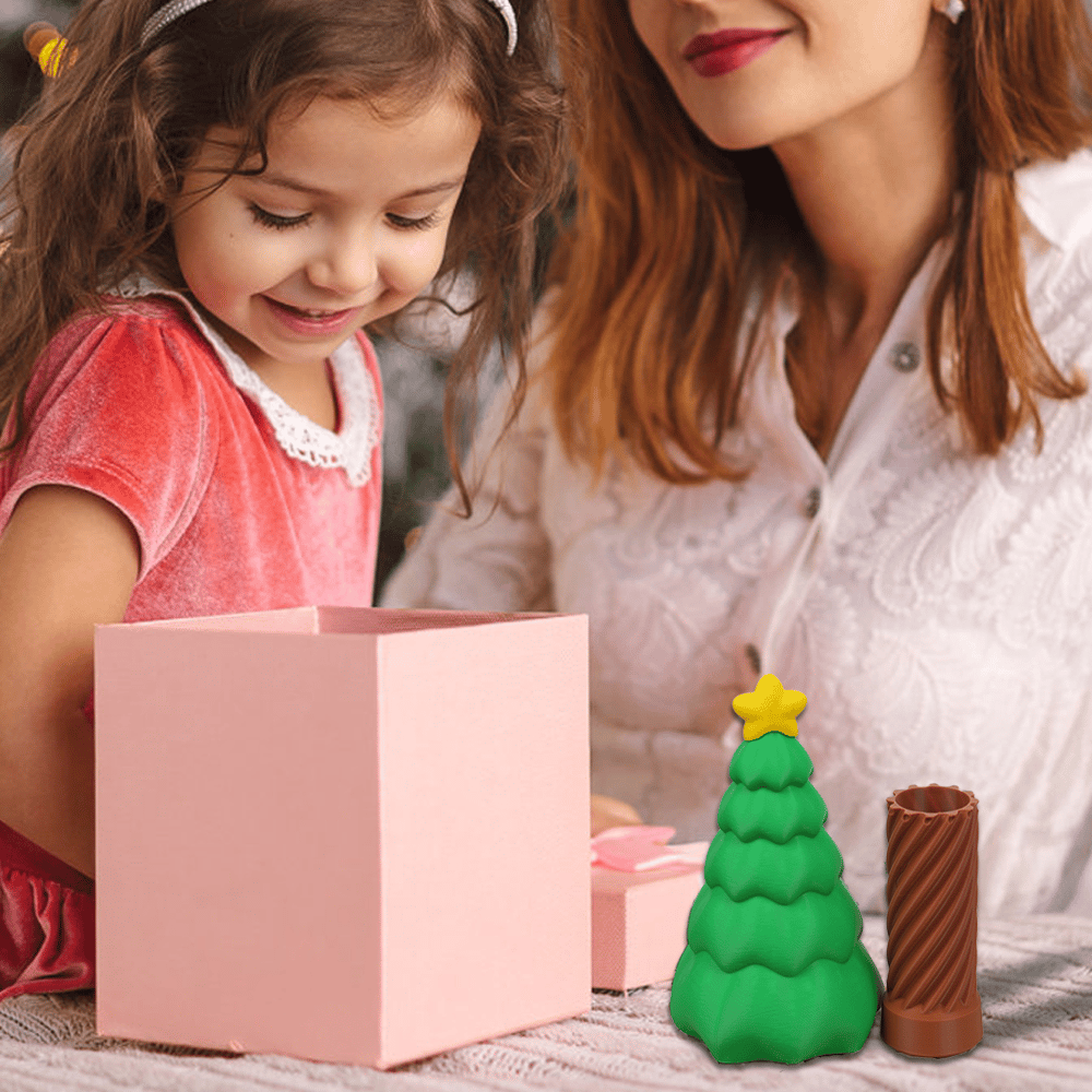 🎄3D Printed Christmas Tree Stack-Spiral Creative Stress Relief Toy Storage Ornaments
