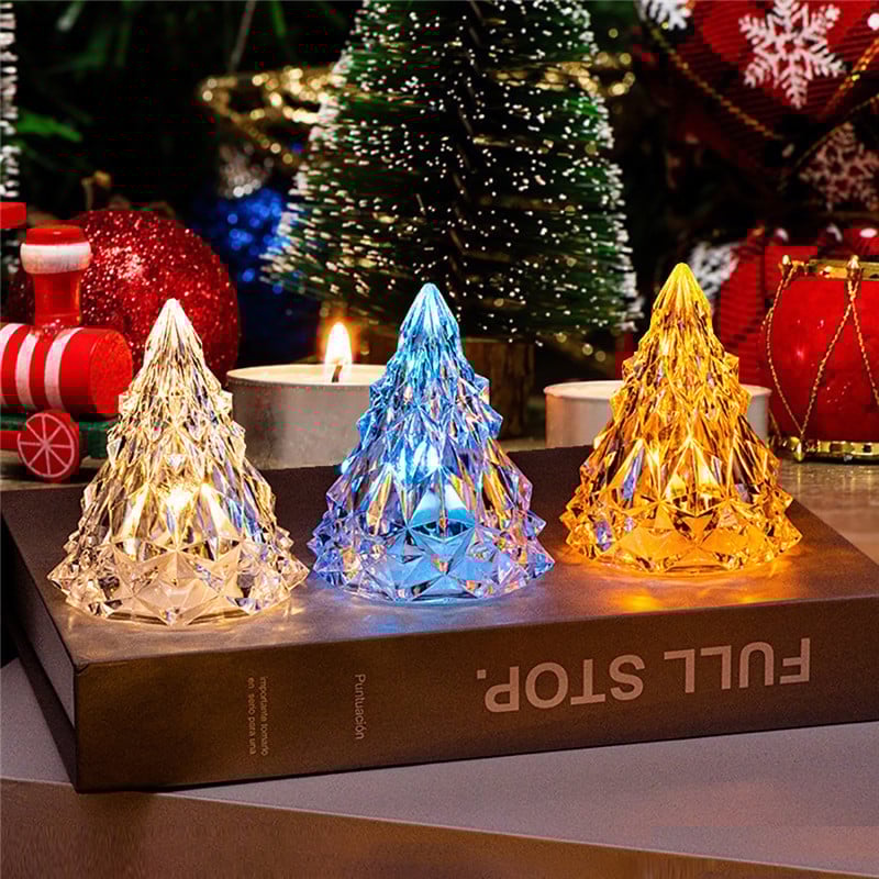 🎄Christmas Sale 48% Off- 🎅Night Light Crystal Mini Christmas Tree Light Flameless LED