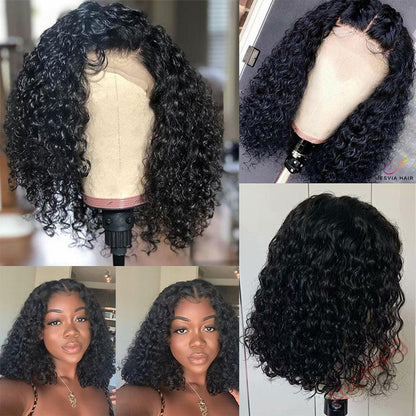 Natural Black Medium Hiar Short Bob Wig For Women