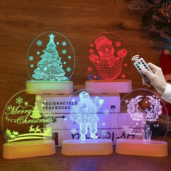 The New 2024 Santa Claus snowman Christmas Tree Lights bedroom decor night lights