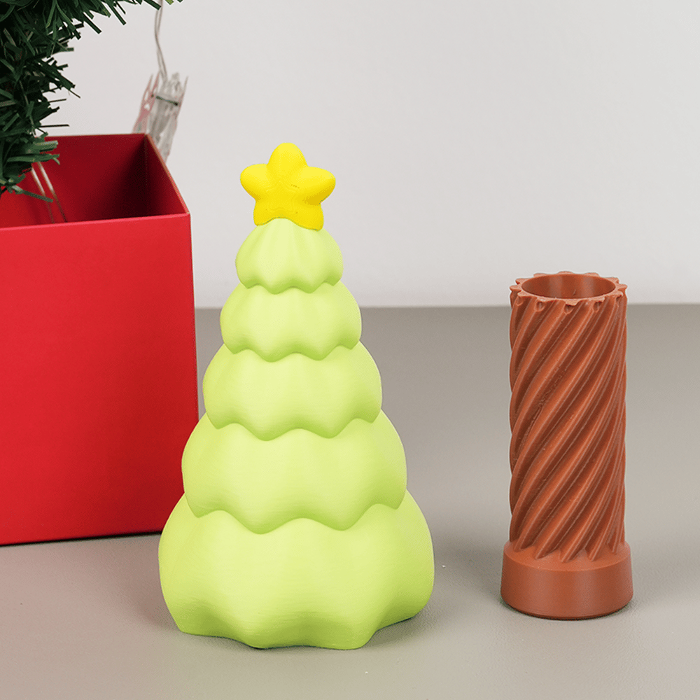 🎄3D Printed Christmas Tree Stack-Spiral Creative Stress Relief Toy Storage Ornaments
