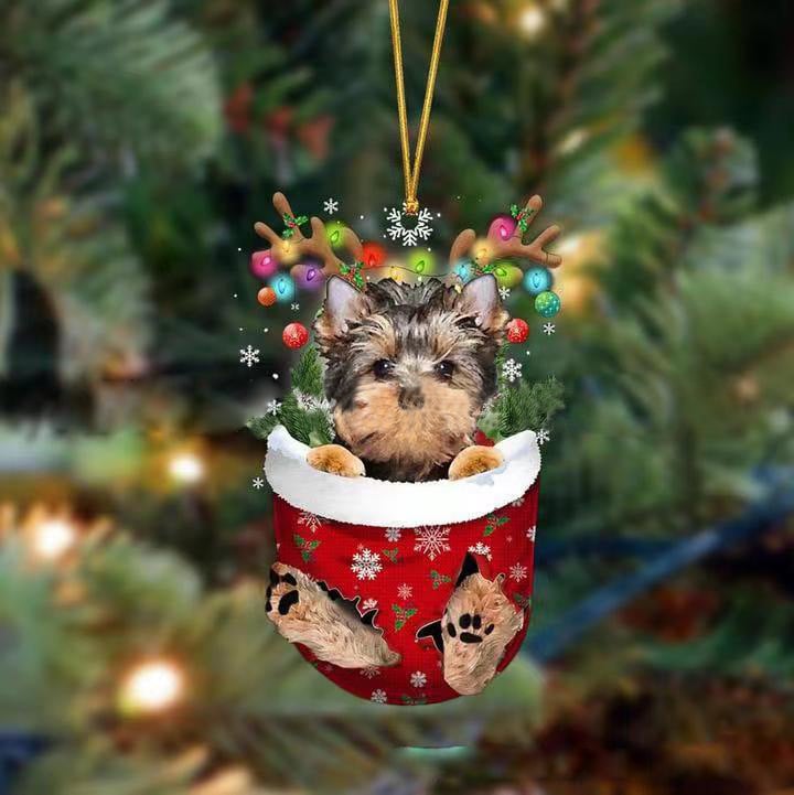 🎄Christmas tree pendant cute puppy decoration
