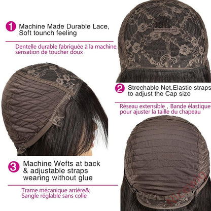 Short Bob Straight Hair Natural Black Wig