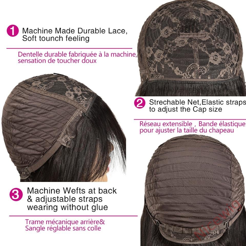 Brown Hair Color Glueless Straight/Wave Hair Wig