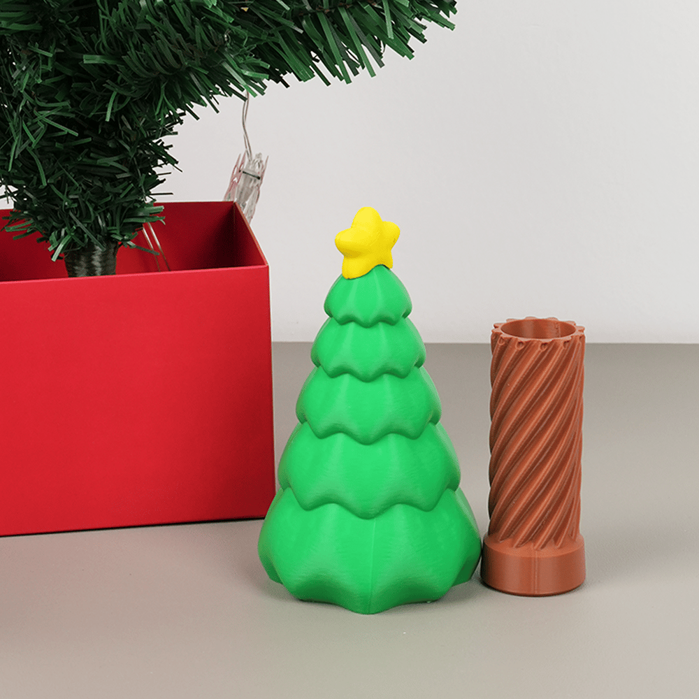 🎄3D Printed Christmas Tree Stack-Spiral Creative Stress Relief Toy Storage Ornaments