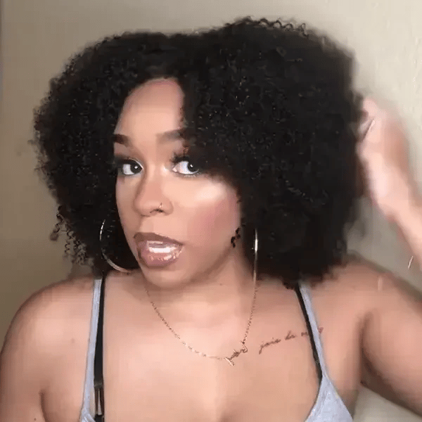 New Glueless Super Fluffy Afro Kinky Short Curly Wigs