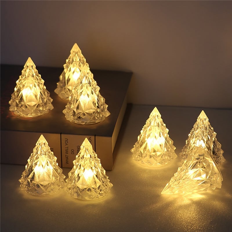 🎄Christmas Sale 48% Off- 🎅Night Light Crystal Mini Christmas Tree Light Flameless LED