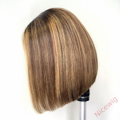 Straight Bob Wig Lace Wig Highlights Wig