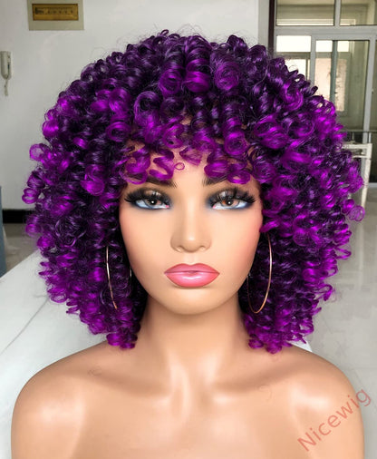 New Fashion Summer Natural Curly Wig With Bangs