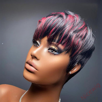 Best Seller Glueless Short Wig 4Inch Pixie Cut Straight Hair