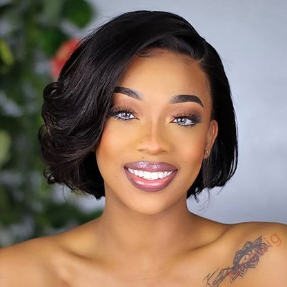 Glueless Lovely Natrual Bob Styles Silky Hair Straight Wig
