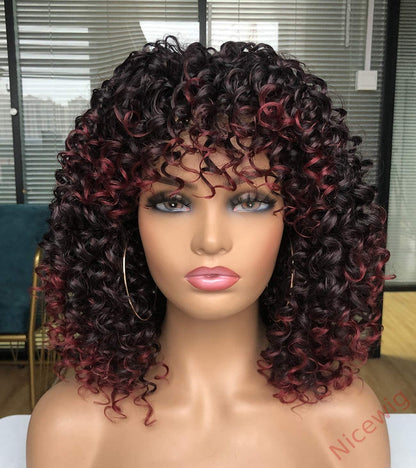New Fashion Summer Natural Curly Wig With Bangs