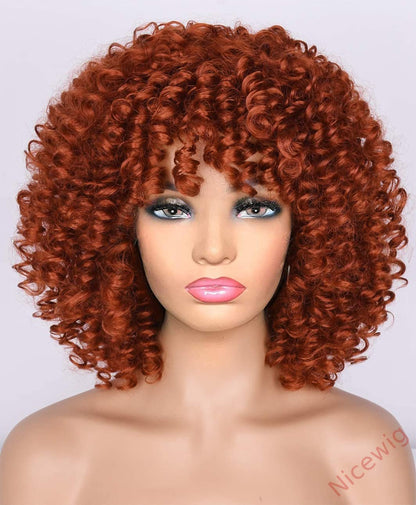 New Fashion Summer Natural Curly Wig With Bangs
