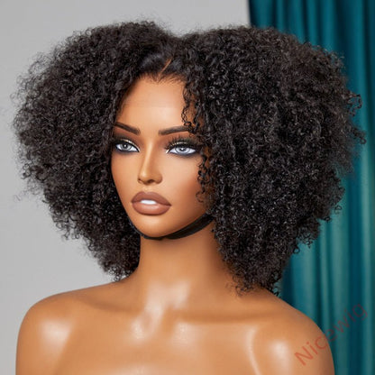 New Glueless Super Fluffy Afro Kinky Short Curly Wigs