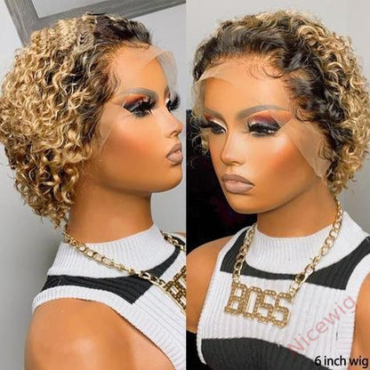6 Inch Short Wig Bob Curly Hair