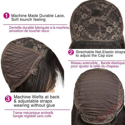 Glueless Brown Pixie Cut Short Straight Wig