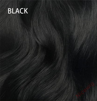 Black Long Straight Wig With Bang