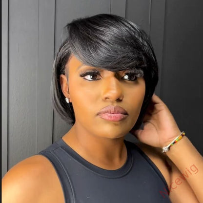 Glueless Lovely Natrual Bob Styles Silky Hair Straight Wig