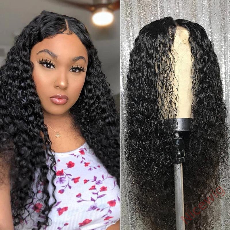 Brazilian Black Water Wave Long Curly Wig