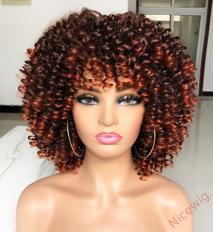 New Fashion Summer Natural Curly Wig With Bangs